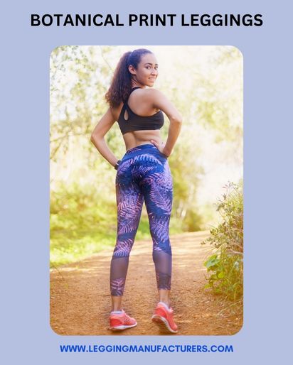 botanical print leggings