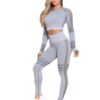 Bulk High Waisted Compression Gym Leggings With Mesh - Category Fitness