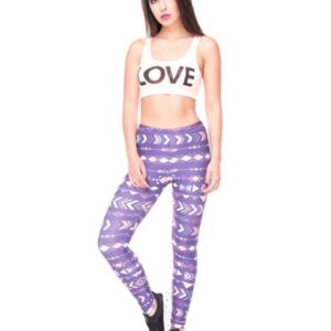 custom purple printed leggings