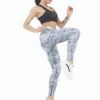bulk marble grain fitness leggings with sports bra