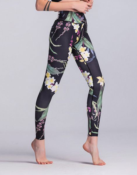 custom fashion printed yoga leggings manufacturers