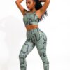 custom snakeskin printed women fitness leggings