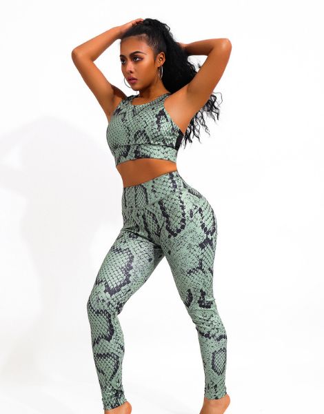 custom snakeskin printed women fitness leggings
