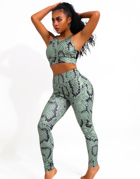 custom snakeskin printed women fitness leggings manufacturers