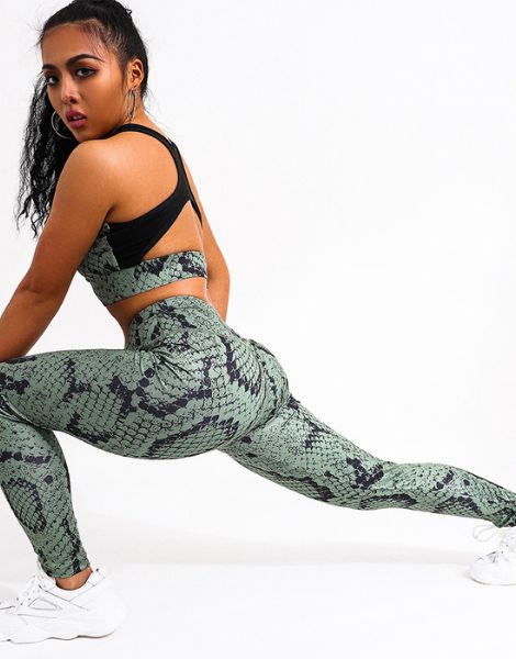 bulk snakeskin printed women fitness leggings