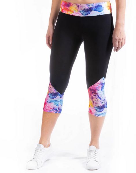 wholesale high waisted printed stretch capri leggings manufacturers
