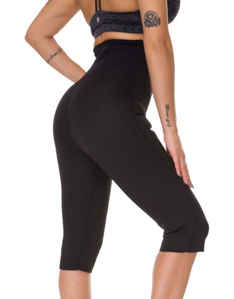bulk fat control sweat capri leggings with waist trainer belt