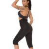 bulk fat control sweat capri leggings with waist trainer belt