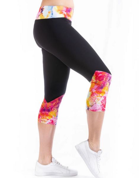bulk high waisted printed stretch capri leggings