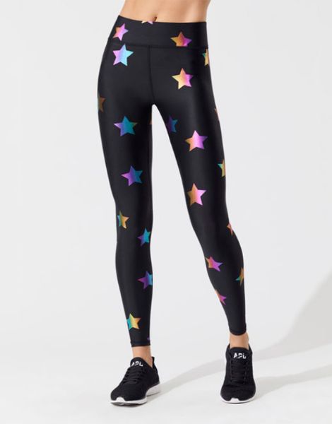 wholesale polyester star flag printed leggings