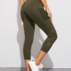 custom breathable nylon womens gym capri leggings manufacturers