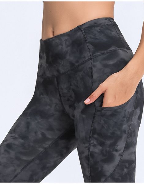 custom quick dry spandex women fitness leggings with phone pocket