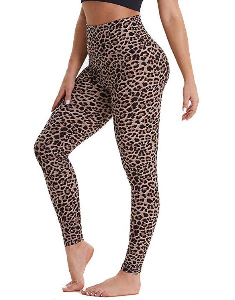 custom high waisted spandex leopard printed leggings manufacturers