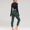 bulk polyester solid workout capri leggings for women