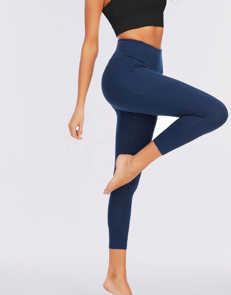 bulk polyester super stretchy yoga capri leggings with pocket
