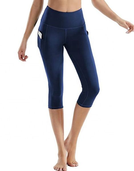 wholesale stretch yoga capri leggings with pocket manufacturers