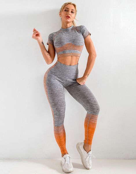 wholesale bulk two piece high waisted fitness leggings