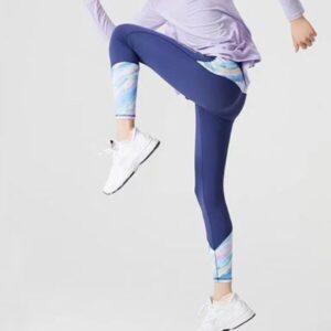 custom sustainable active legging running pants for girls