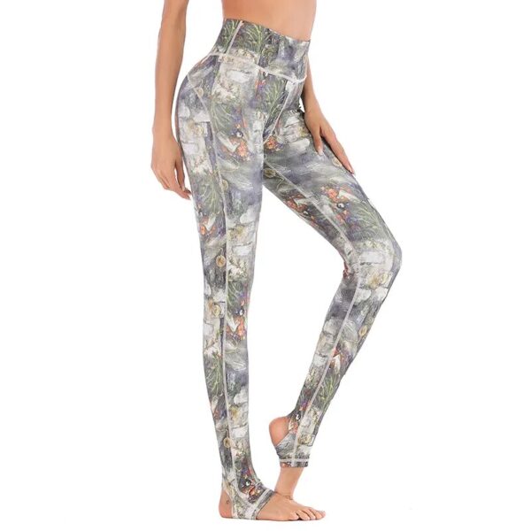 Women Sublimation Print High Waist Push Up Yoga Pants Leggings Wholesale