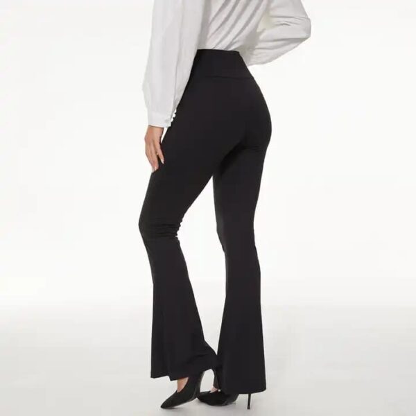 Custom Black Seamless Flare Leggings