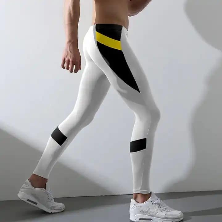 Custom Sublimation Compression Yoga Leggings For Men