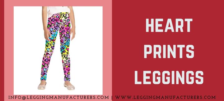 custom heart prints leggings