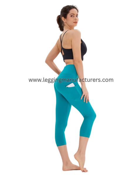 cotton capri leggings with pockets wholesale