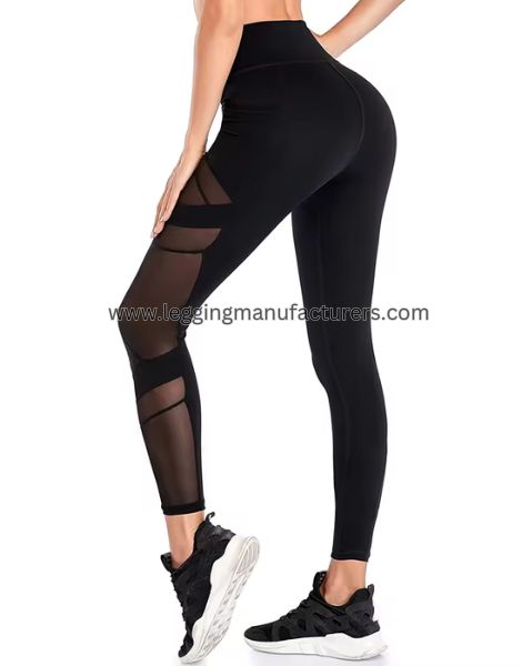 mesh black exercise leggings wholesale