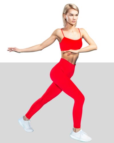neon red sports leggings wholesale