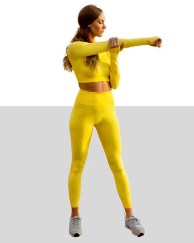 neon yellow athletic legging wholesale