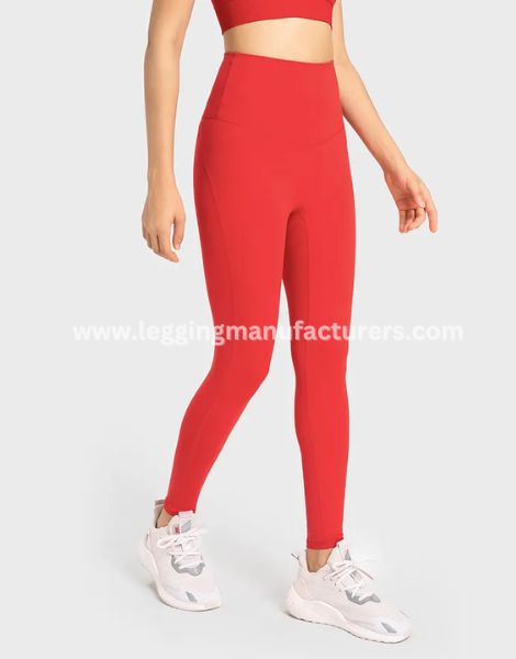 Red Quick Dry Lightweight Seamless Leggings Wholesale