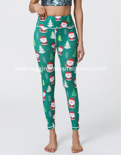 Santa Claus Printed Workout Leggings Santa Claus Printed Workout Leggings Wholesale