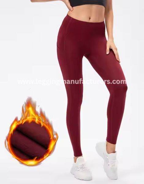 Polyester Thermal Lined Leggings with Pocket Wholesale