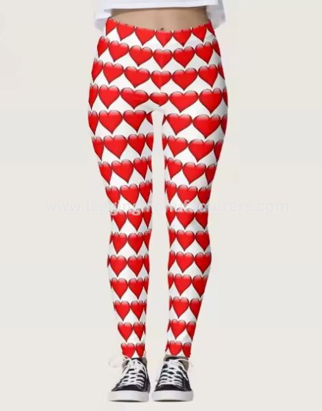 Digital Printing Plus Size Valentine's Day Leggings Wholesale