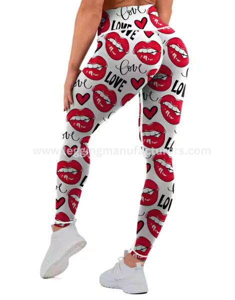 high waisted hip lift valentine's day leggings supplier