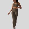 brown sports bra with highwaist leggings vendor