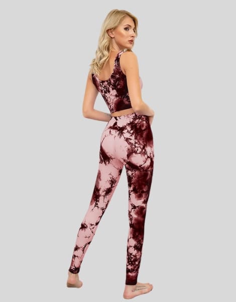 brown tie dye highwaist leggings wholesaler