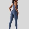 highwaist leggings with blue sports bra supplier
