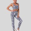 green leopard print highwaist leggings set in bulk