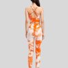 orange tie dye highwaist leggings vendor