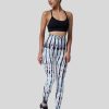 printed black strip highwaist leggings in bulk