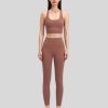 sports bra with brown highwaist leggings custom