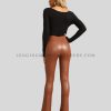 leather flared leggings with top manufacturer