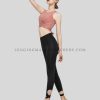 custom fashionable dance leggings with crop top set