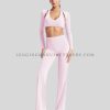 flared leggings with full sleeve crop top vendor