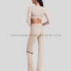 flared leggings with full sleeve crop top in bulk