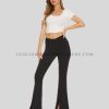 custom front slit flared leggings with crop top