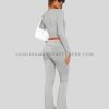 low rise fold over flared leggings set vendor