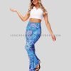 printed flared leggings with crop top in bulk