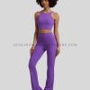 workout flared leggings with sports bra wholesaler